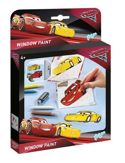 Dažai langams TOTUM Cars 3 (Žaibas Makvynas), 140080 kaina ir informacija | Lavinamieji žaislai | pigu.lt
