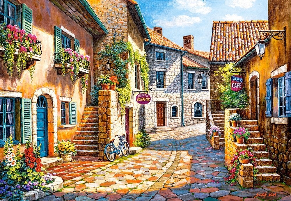 Dėlionė Castorland Puzzle Rue de Village, 1000 d. kaina ir informacija | Dėlionės (puzzle) | pigu.lt