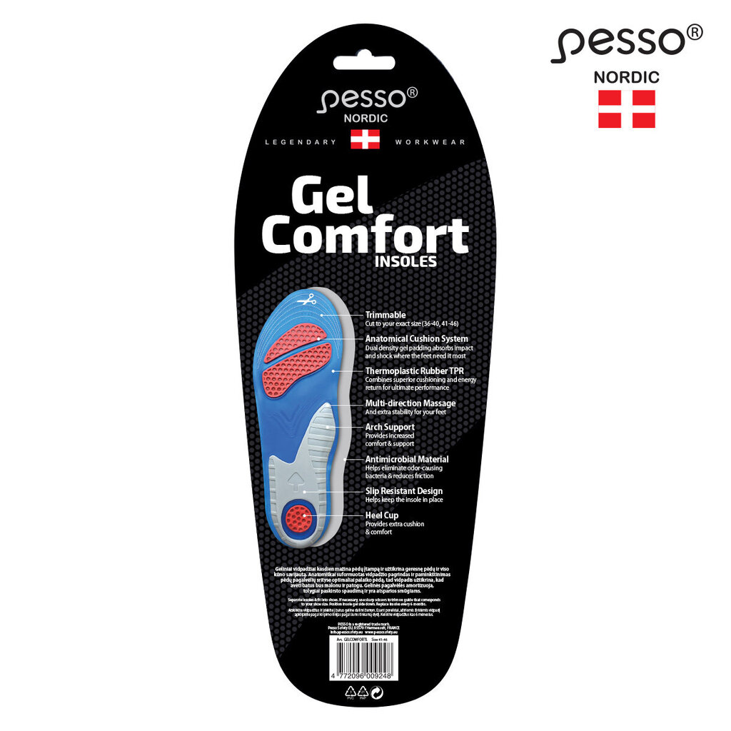 Pesso geliniai vidpadžiai Gel Comfort kaina ir informacija | Drabužių ir avalynės priežiūros priemonės | pigu.lt