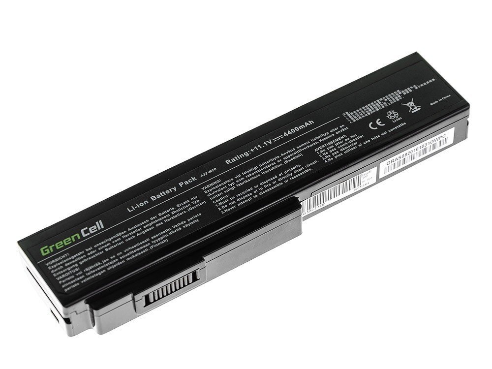 Green Cell Laptop Battery for Asus G50 G51 G60 M50 M50V N53 N53SV N61 N61VG N61JV цена и информация | Akumuliatoriai nešiojamiems kompiuteriams | pigu.lt