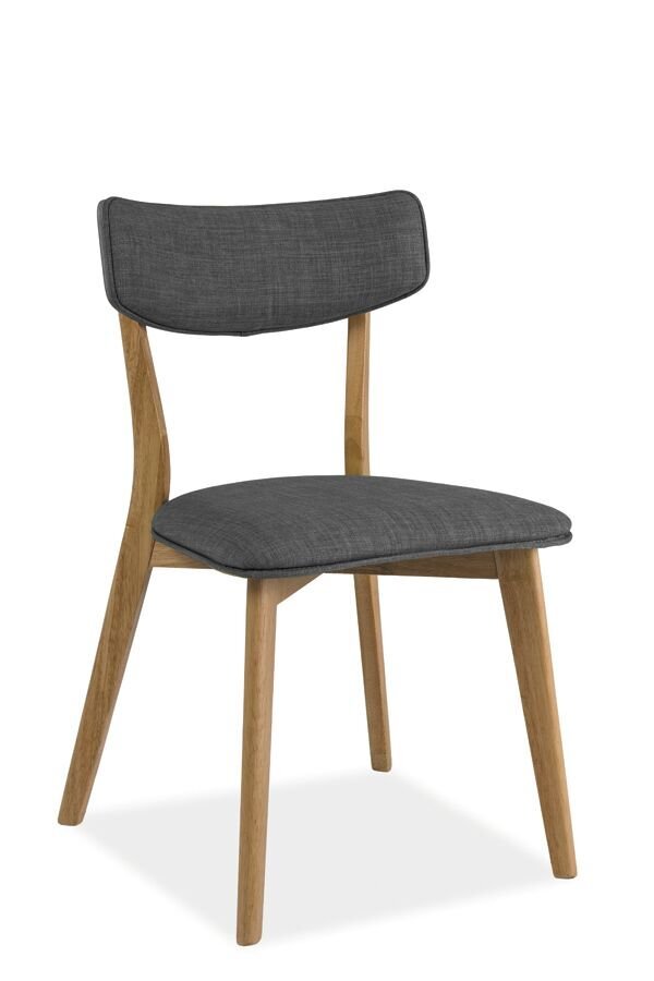 2-jų kėdžių komplektas Signal Meble Karl, pilkas/rudas kaina ir informacija | Virtuvės ir valgomojo kėdės | pigu.lt
