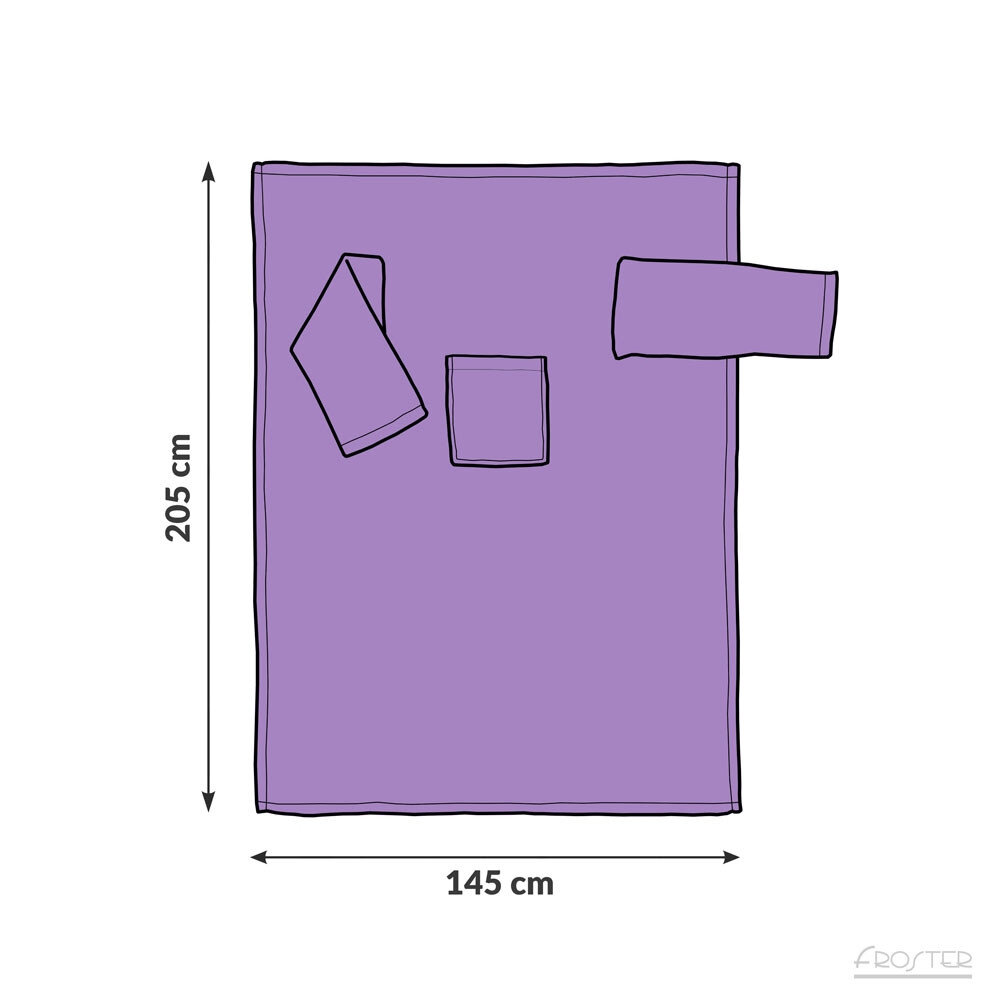 Pledas ir chalatas viename, šviesiai violetinis kaina ir informacija | Originalūs džemperiai | pigu.lt