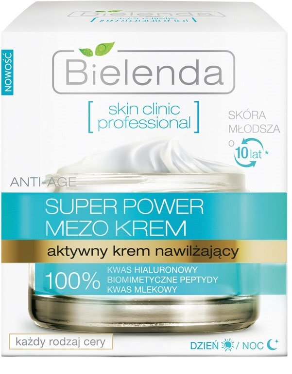 Intensyviai drėkinantis veido kremas su hialurono rūgštimi Bielenda Skin Clinic Professional 50 ml kaina ir informacija | Veido kremai | pigu.lt