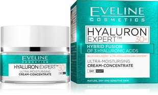 Drėkinamasis veido kremas su hialurono rūgštimi Eveline Hyaluron Expert 30+ 50 ml kaina ir informacija | Veido kremai | pigu.lt