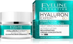 Veido kremas su hialuronu Eveline Hyaluron Expert 60+, 50 ml kaina ir informacija | Eveline Cosmetics Kvepalai, kosmetika | pigu.lt