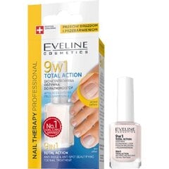 Priemonė geltonuojantiems nagams Eveline Nail Therapy Total Action 9in1, 12 ml kaina ir informacija | Nagų lakai, stiprintojai | pigu.lt