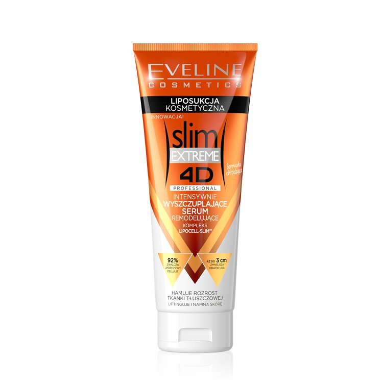 Anticeliulitinis liekninamasis serumas su liposakcijos efektu Eveline Slim Extreme 4D 250 ml kaina ir informacija | Anticeliulitinės, stangrinamosios priemonės | pigu.lt