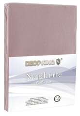 DecoKing Jersey Nephrite Collection Cappucino paklodė su guma čiužiniui, 100x200 cm kaina ir informacija | Paklodės | pigu.lt