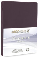 DecoKing jersey Nephrite Chocolate collection paklodė su guma čiužiniui , 200x220 cm kaina ir informacija | Paklodės | pigu.lt