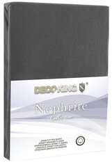 DecoKing jersey Nephrite Dimgrey collection paklodė su guma čiužiniui , 120x200 cm kaina ir informacija | Paklodės | pigu.lt