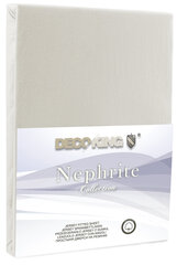 DecoKing jersey Nephrite Ecru collection paklodė su guma čiužiniui , 200x220 cm kaina ir informacija | Paklodės | pigu.lt