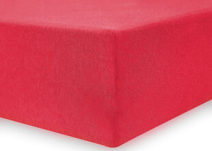 DecoKing jersey Nephrite Red collection paklodė su guma čiužiniui , 180x200 cm kaina ir informacija | Paklodės | pigu.lt