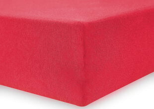 DecoKing jersey Nephrite Red collection paklodė su guma čiužiniui , 160x200 cm kaina ir informacija | Paklodės | pigu.lt