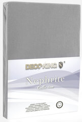 DecoKing jersey Nephrite Steel collection paklodė su guma čiužiniui , 90x200 cm kaina ir informacija | Paklodės | pigu.lt