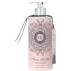 Kreminis skystas rankų muilas Aroma Selection Lotus & Rose (Cream Soap) 400 ml kaina ir informacija | Muilai | pigu.lt