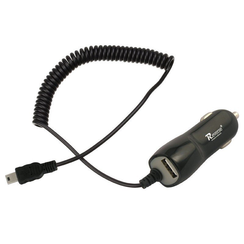 Reverse MT-C227W Universal 2.1A Mini USB Cable 1.2m Car Charger For GPS devices Garmin / TomTom / NavRoad Black kaina ir informacija | Krovikliai telefonams | pigu.lt