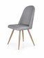 4-ių kėdžių komplektas Halmar K 214, pilkas/rudas kaina ir informacija | Virtuvės ir valgomojo kėdės | pigu.lt