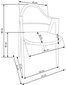 2-jų kėdžių komplektas Halmar K 247, pilkas/rudas kaina ir informacija | Virtuvės ir valgomojo kėdės | pigu.lt