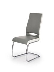 4-ių kėdžių komplektas Halmar K 259, pilkas/baltas kaina ir informacija | Virtuvės ir valgomojo kėdės | pigu.lt