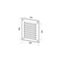 Ventiliacinės grotelės Awenta, 14*14, baltos spalvos kaina ir informacija | Vonios ventiliatoriai | pigu.lt