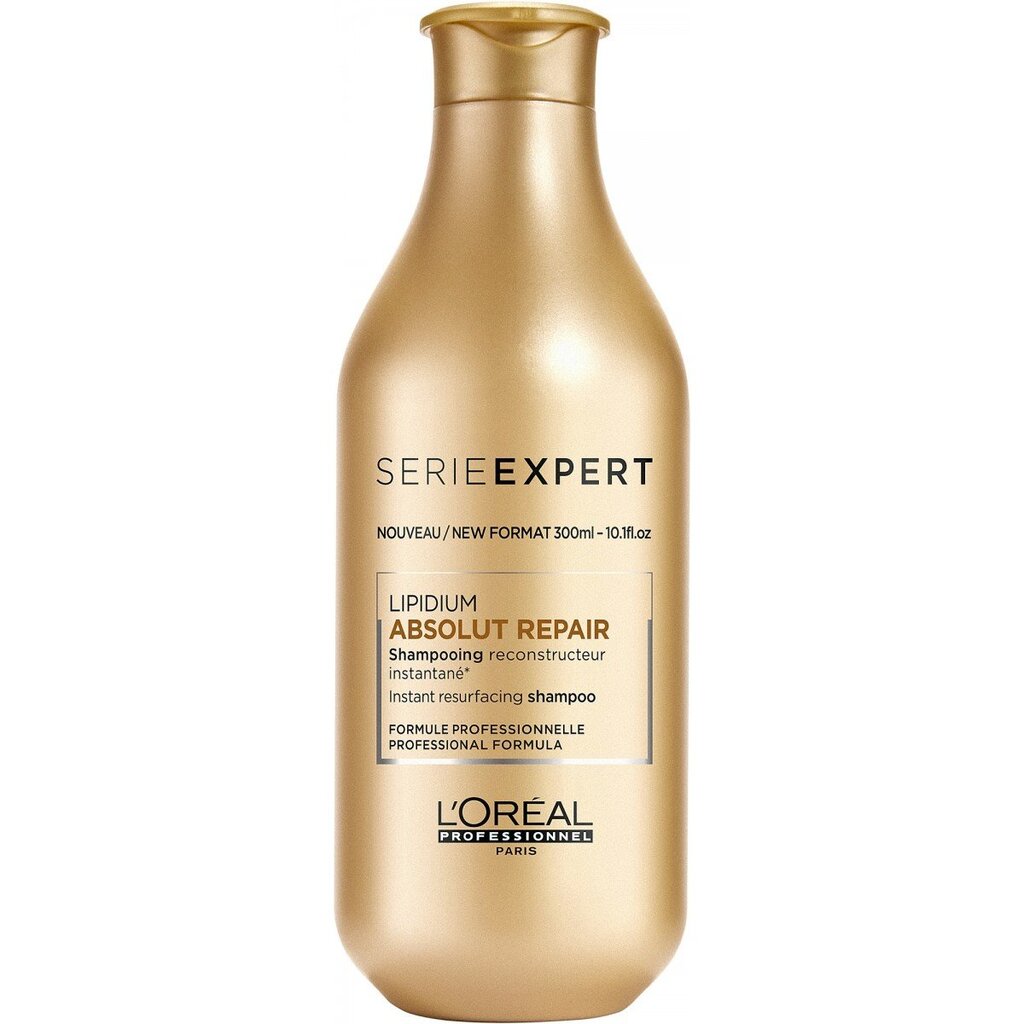 Atkuriamasis šampūnas pažeistiems plaukams L'Oreal Professionnel Serie Expert Absolut Repair Lipidium 300 ml цена и информация | Šampūnai | pigu.lt