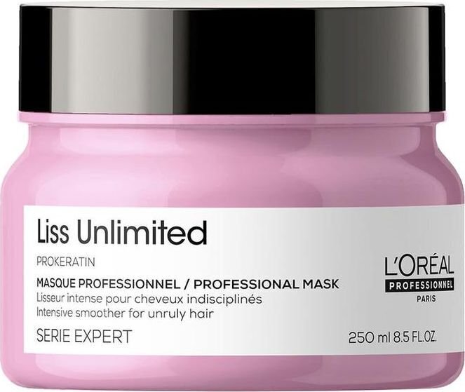 Glotninamoji plaukų kaukė L'Oreal Professionnel Liss Unlimited Expert, 250 ml цена и информация | Priemonės plaukų stiprinimui | pigu.lt