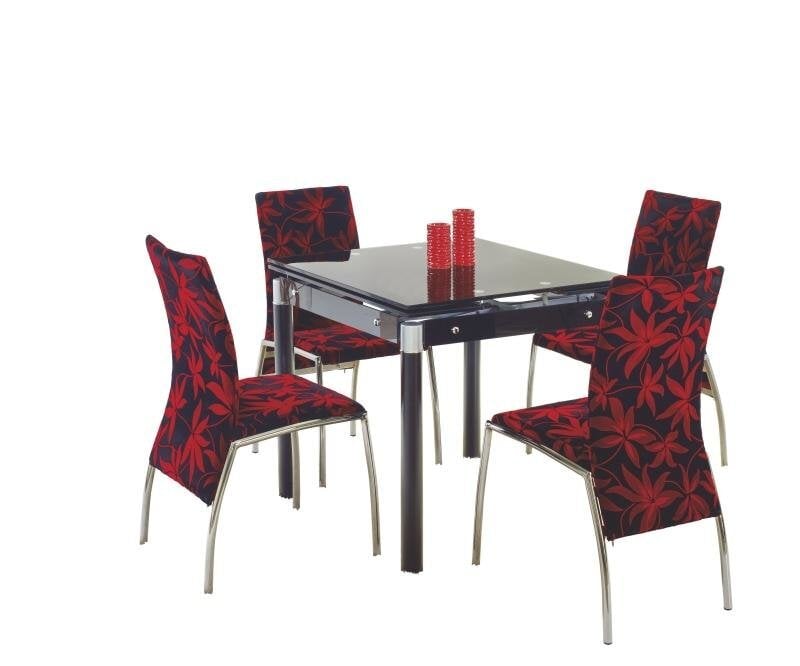 Išskleidžiamas stalas Halmar Kent, juodas kaina ir informacija | Virtuvės ir valgomojo stalai, staliukai | pigu.lt