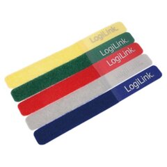 Cable Strap, 180*20mm, 5pcs, 5 colors Logilink kaina ir informacija | Kabeliai ir laidai | pigu.lt