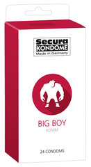 Secura prezervatyvai Big Boy 60 mm, 24 vnt. kaina ir informacija | Prezervatyvai | pigu.lt