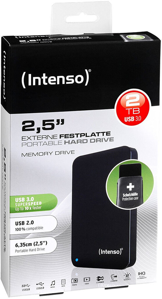 Intenso Memory Drive 2.5'' 2TB USB 3.0 kaina ir informacija | Išoriniai kietieji diskai (SSD, HDD) | pigu.lt