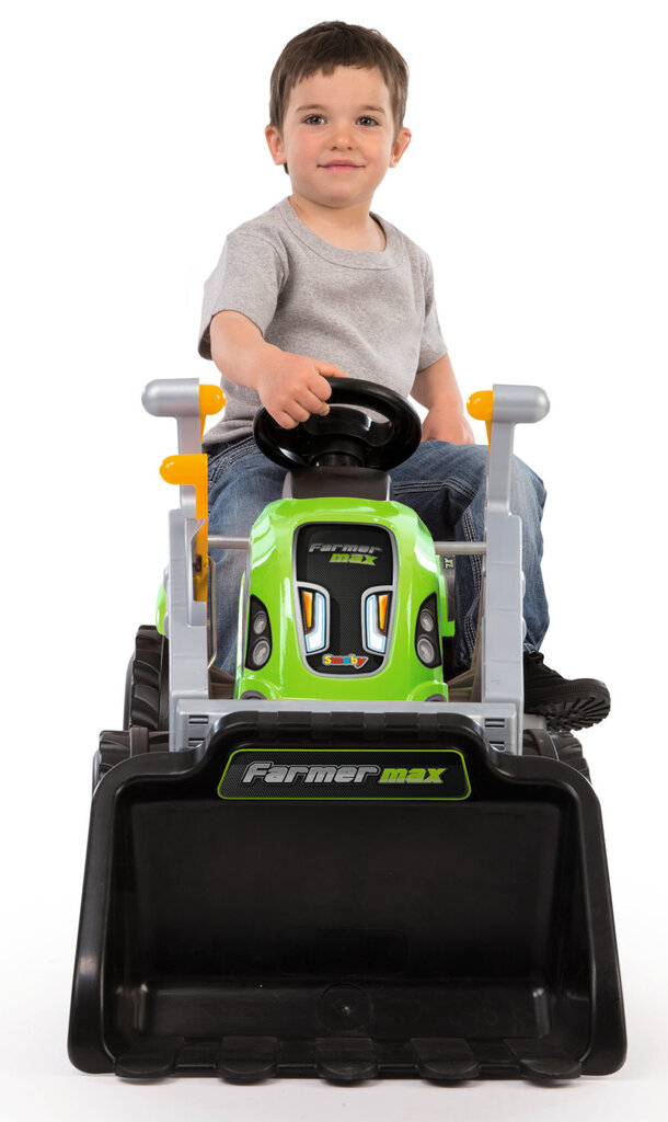 Minamas traktorius-krautuvas su priekaba Smoby, žalias цена и информация | Žaislai kūdikiams | pigu.lt