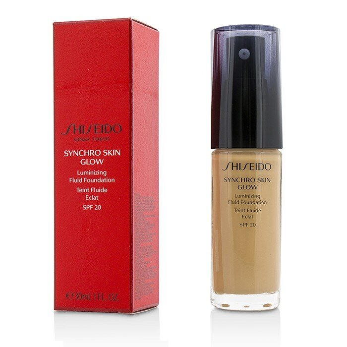 Makiažo pagrindas Shiseido Synchro Skin Glow Luminizing Fluid SPF 20, Neutral 4, 30 ml цена и информация | Makiažo pagrindai, pudros | pigu.lt