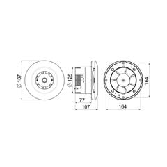 Ventiliatorius Awenta, Orbit WXO125 125 mm, balta kaina ir informacija | EQUATION Dušo kabinos ir kita įranga | pigu.lt