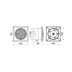 Вытяжной вентилятор Awenta, Silence WZ 100W, 100 мм, белый цена и информация | Вентиляторы для ванной | pigu.lt