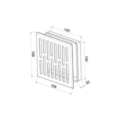 Вентиляционная решетка Awenta, 14*14, белый цвет цена и информация | Вентиляторы для ванной | pigu.lt