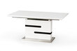 Išskleidžiamas stalas Halmar Monaco, baltas/pilkas kaina ir informacija | Virtuvės ir valgomojo stalai, staliukai | pigu.lt
