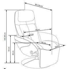 Кресло Halmar Optima, кремовый цена и информация | Кресла в гостиную | pigu.lt