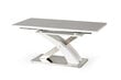 Išskleidžiamas stalas Halmar Sandor 2, pilkas/baltas kaina ir informacija | Virtuvės ir valgomojo stalai, staliukai | pigu.lt
