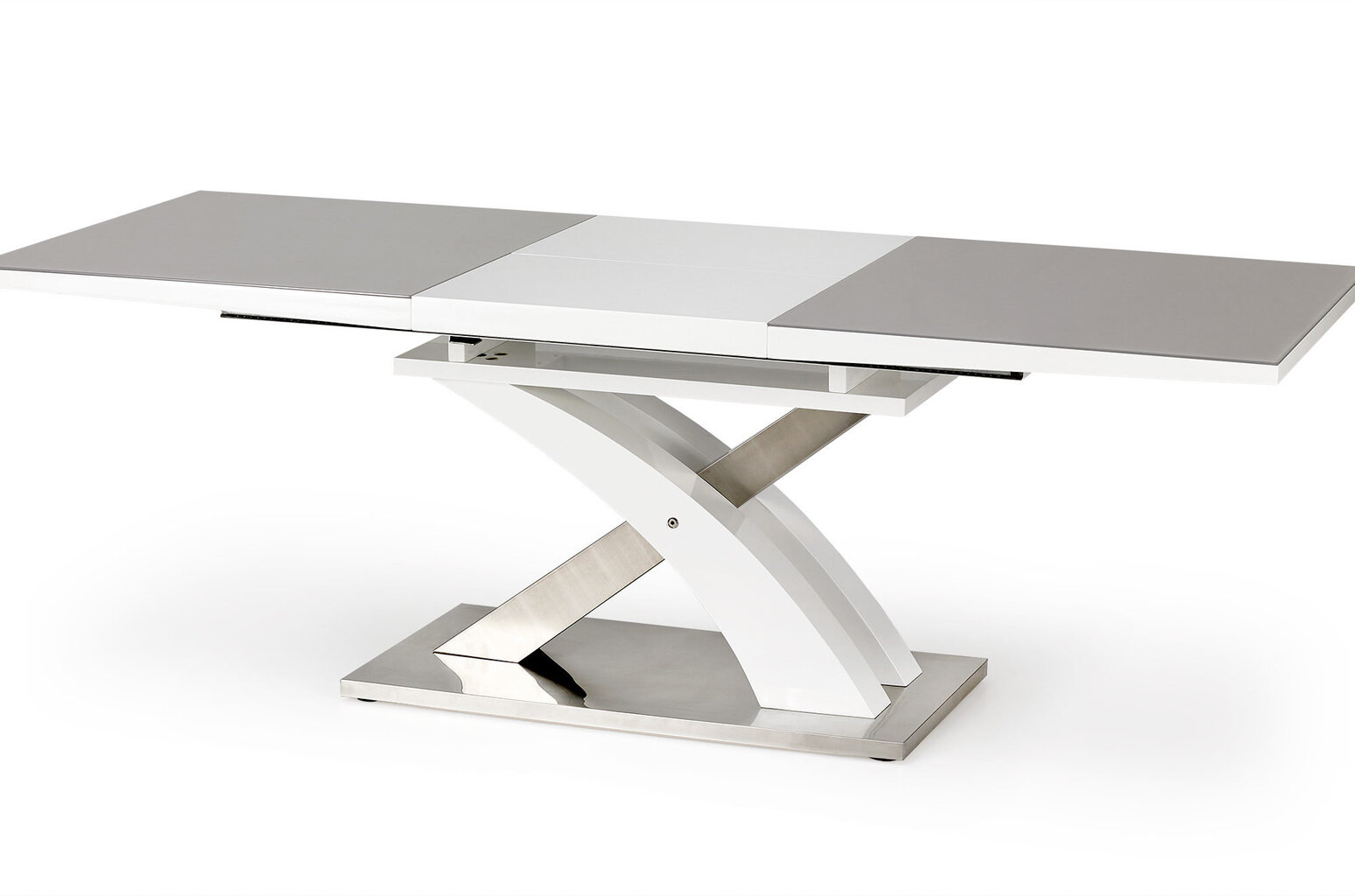 Išskleidžiamas stalas Halmar Sandor 2, pilkas/baltas цена и информация | Virtuvės ir valgomojo stalai, staliukai | pigu.lt