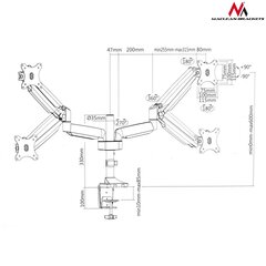 Maclean MC-765 цена и информация | Кронштейны и крепления для телевизоров | pigu.lt