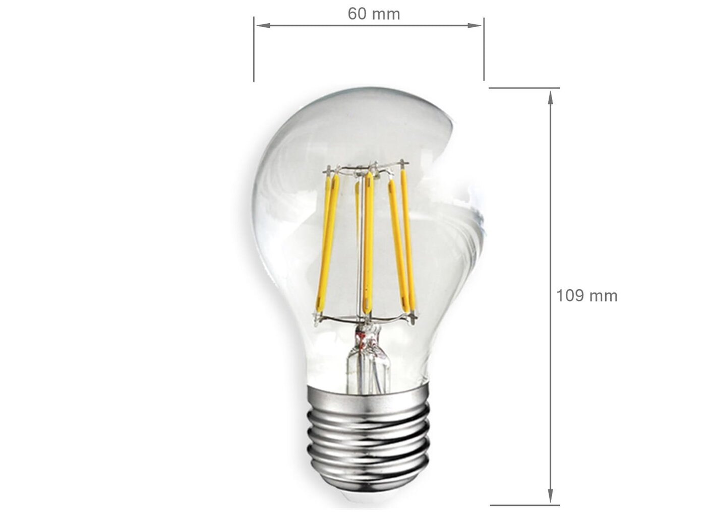 LED lemputė E27 7,5W su siūleliu - šiltai balta (3000K) цена и информация | Elektros lemputės | pigu.lt