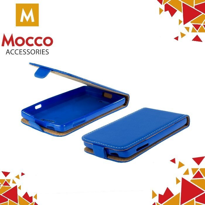Mocco Kabura Rubber Case Vertical Opens Premium Eco Leather Mouse Huawei P8 Lite (2017) Blue kaina ir informacija | Telefono dėklai | pigu.lt