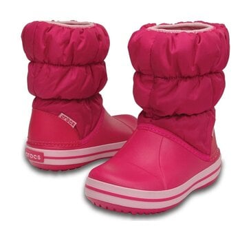 Crocs™ žieminiai batai Winter Puff Boot Kids, Candy Pink kaina ir informacija | Žieminiai batai vaikams | pigu.lt