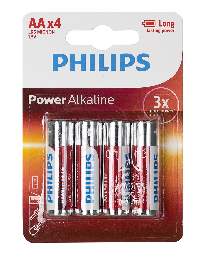 Philips AA elementai 4vnt. LR6P4B/10 kaina ir informacija | Elementai | pigu.lt