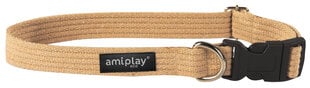 Хлопковый ошейник Amiplay, XL, песочный цена и информация | Ошейники, подтяжки для собак | pigu.lt