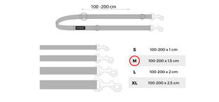 Amiplay pavadėlis 6 in 1 Reflective, M, raudonas kaina ir informacija | Pavadėliai šunims | pigu.lt