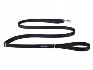 Поводок регулируемый Amiplay Easy Fix Basic, черный цвет, XL 160-300 x 2,5 см цена и информация | Поводки для собак | pigu.lt