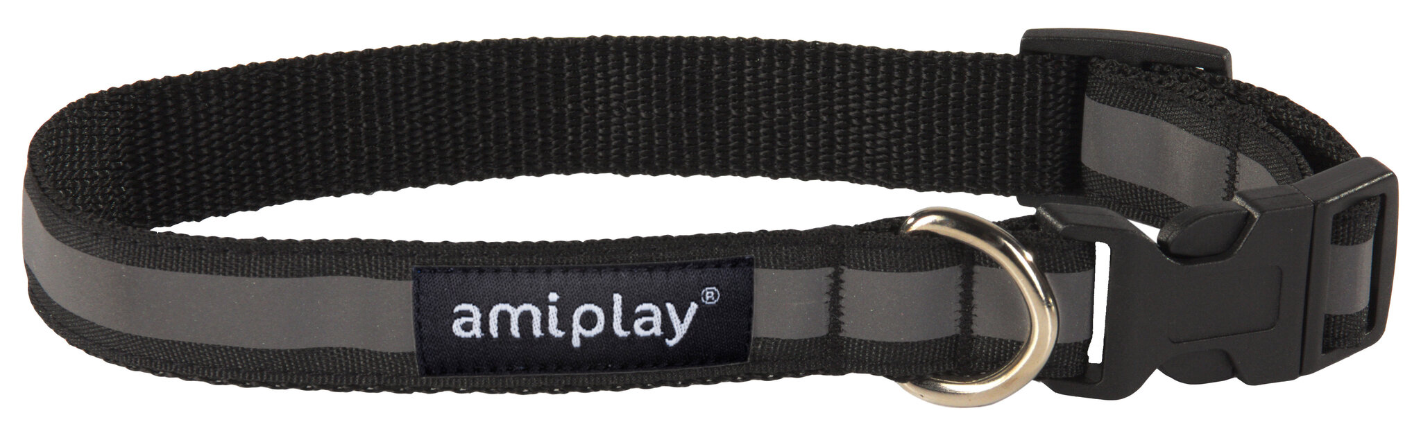 Amiplay reguliuojamas antkaklis Shine, XL, juodas   kaina ir informacija | Antkakliai, petnešos šunims | pigu.lt
