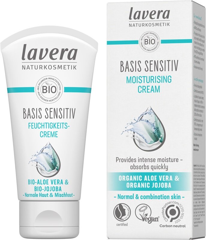 Drėkinantis veido kremas Lavera Basis Sensitive 50 ml