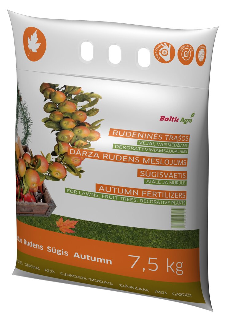 Baltic Agro rudeninės trąšos, 7,5kg kaina ir informacija | Birios trąšos | pigu.lt